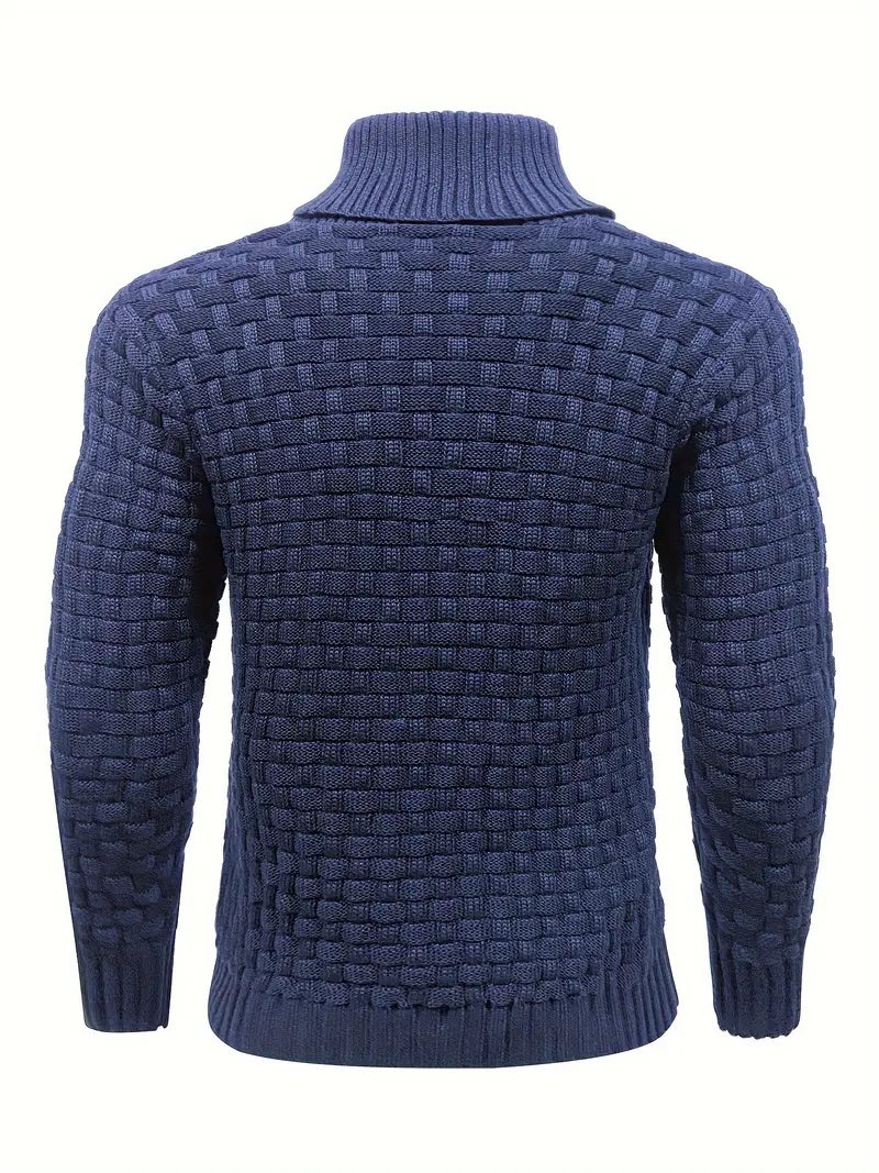 Stellan | Woven Knit Shawl Collar Sweater