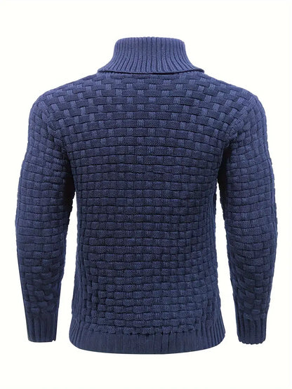 Stellan | Woven Knit Shawl Collar Sweater