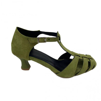 Lysandra | Retro T Strap Court Heels