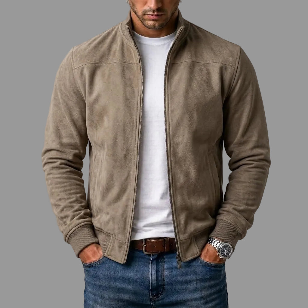 Eamon | Casual Suede Bomber Jacket