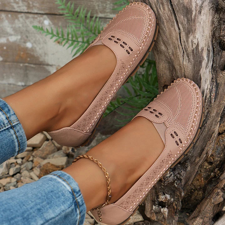 Tessira | Casual Perforated Moccasin Flats
