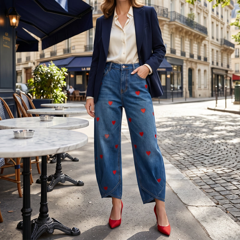 Bexley | Relaxed Fit Heart Accent Jeans