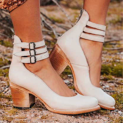 Ceravelle | Classic Leather Block Heel Pumps