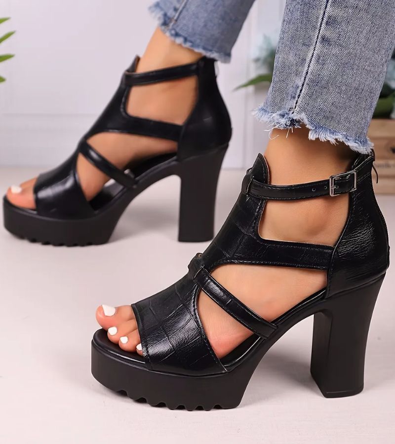 Xavienne | Sculpted High Heel Sandals