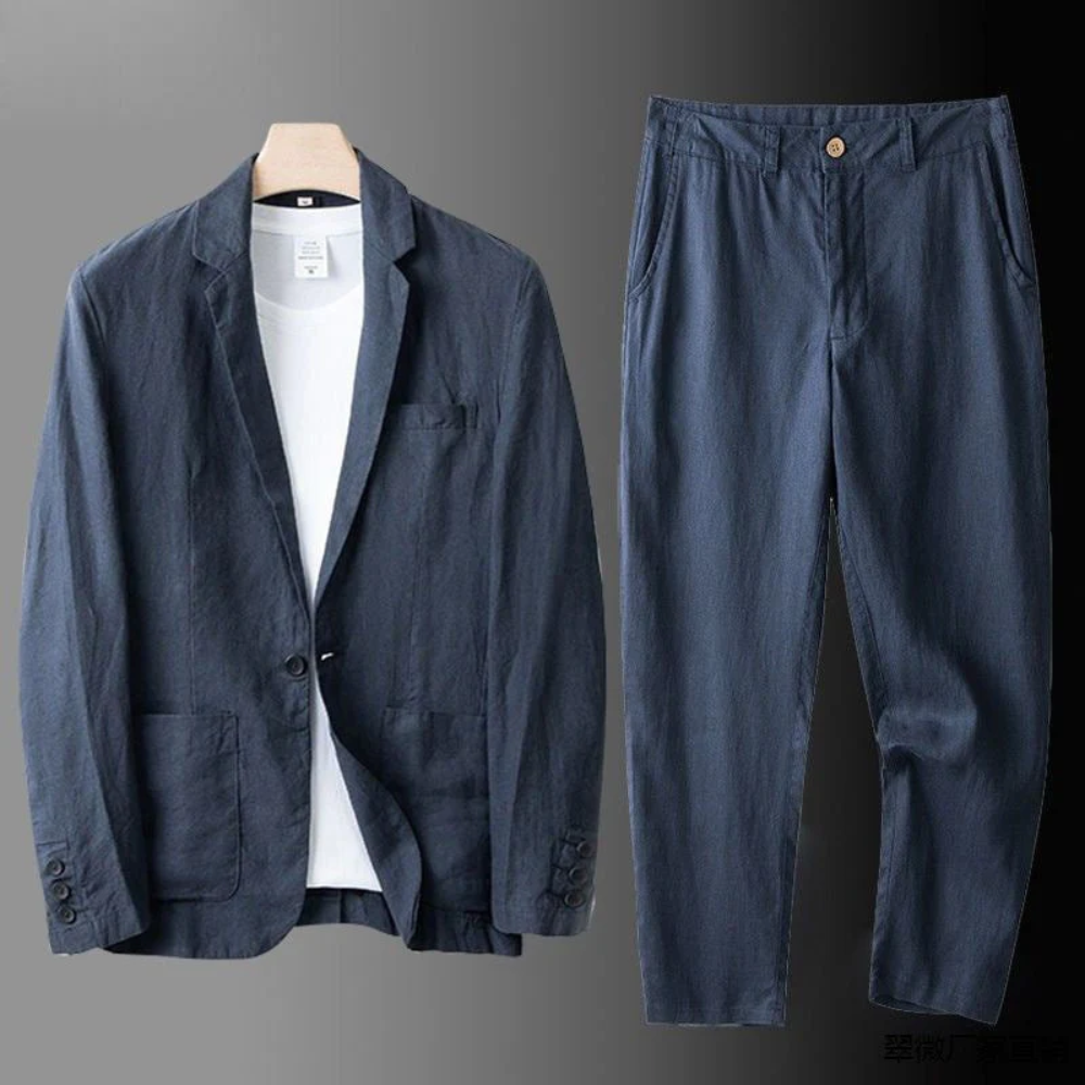 Kaelric | Breathable Linen Blazer & Trouser Set
