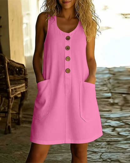 Evaria | Breezy Sleeveless Shift Dress