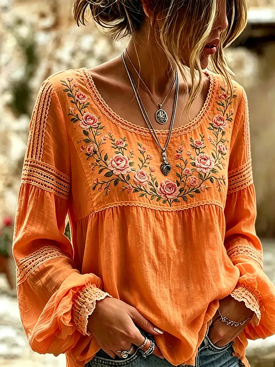 Selina | Vintage Bloom Relaxed Blouse