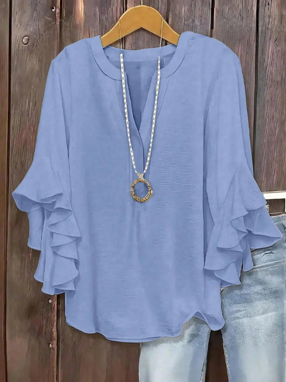 Fionelle | Flowing Bell Sleeve Blouse