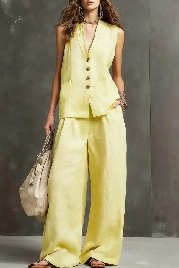 Violetta | Soft Touch Vest And Trousers Set