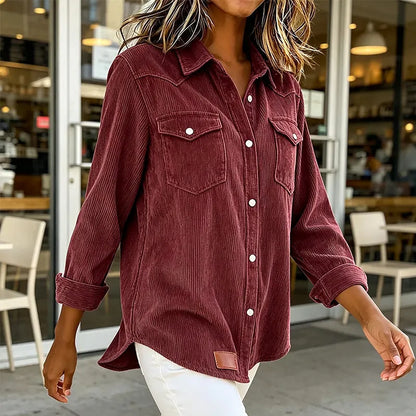 Sylvera | Relaxed Corduroy Pocket Shirt