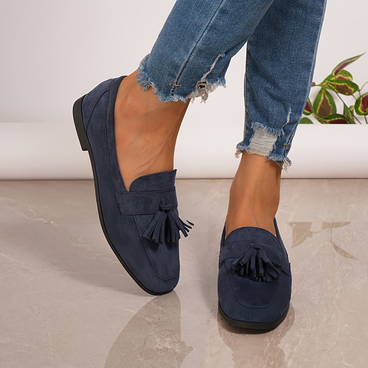 Corvella | Tassel Detail Slip On Loafers