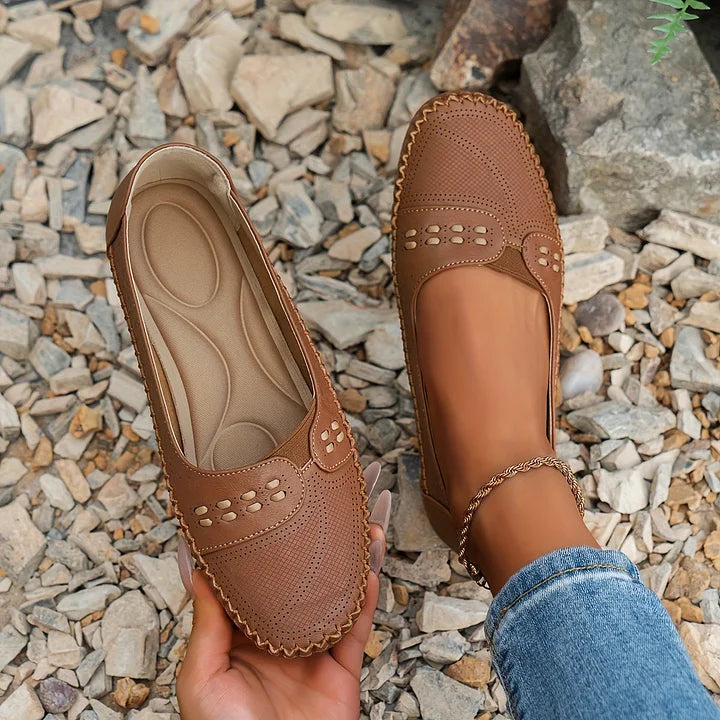 Tessira | Casual Perforated Moccasin Flats