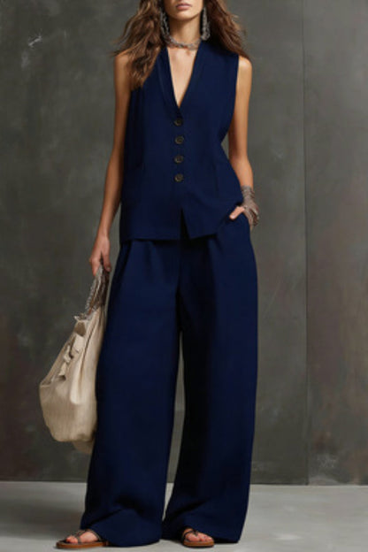 Violetta | Soft Touch Vest And Trousers Set