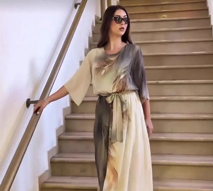 Caelisse | Graceful Sheer Overlay Maxi Dress