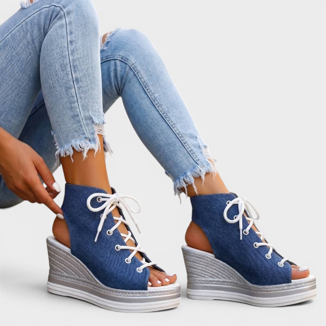 Aurevina | Cut Out Lace Front Sandals