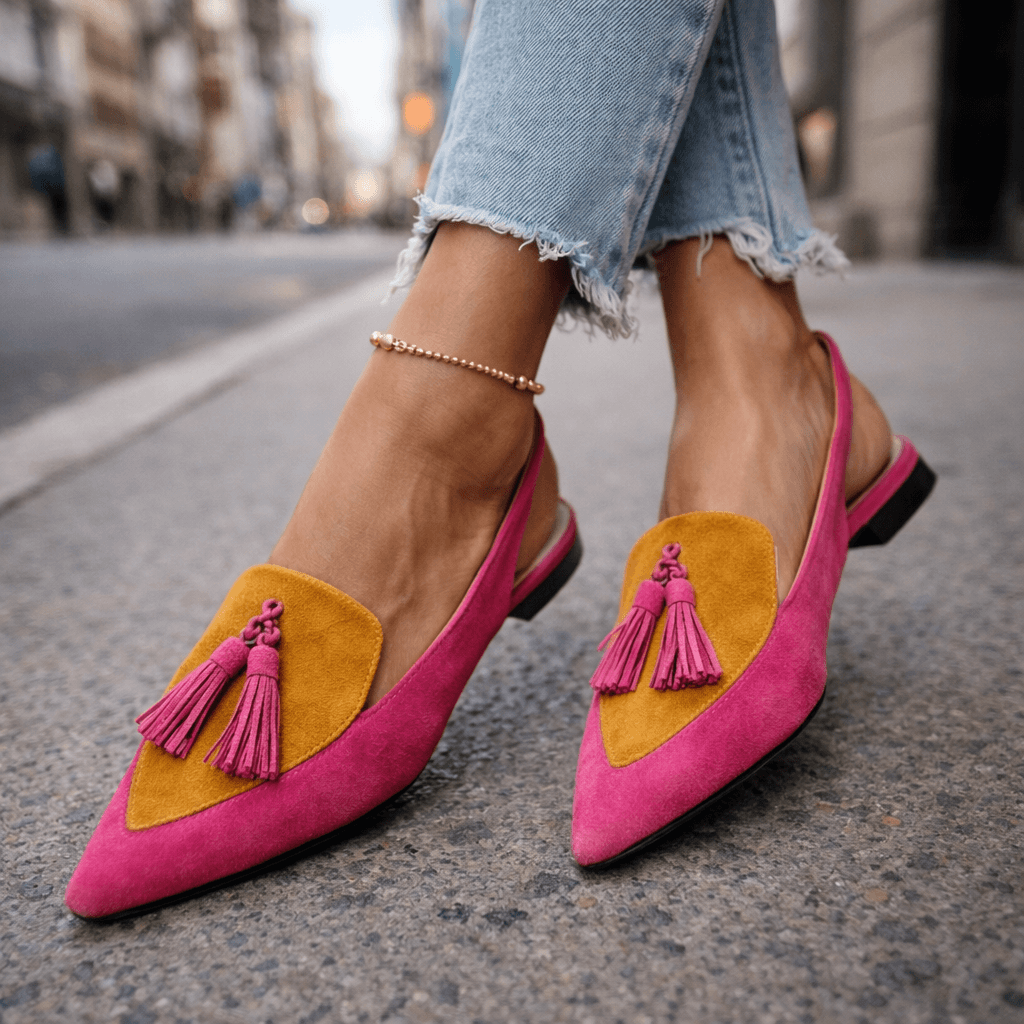 Yareli | Tassel Accent Slingback Flats