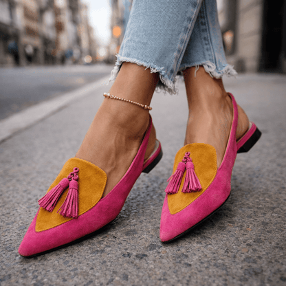 Yareli | Tassel Accent Slingback Flats