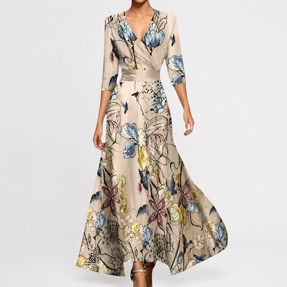 Seraphina | Flowing V Neck Maxi Dress