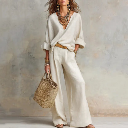 Orelissa | Bohemian Linen Two Piece Set