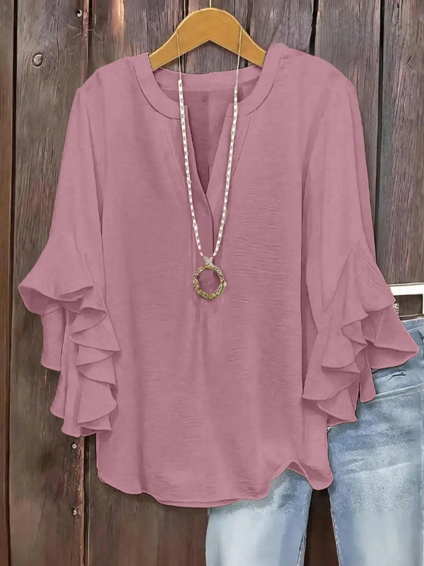 Fionelle | Flowing Bell Sleeve Blouse