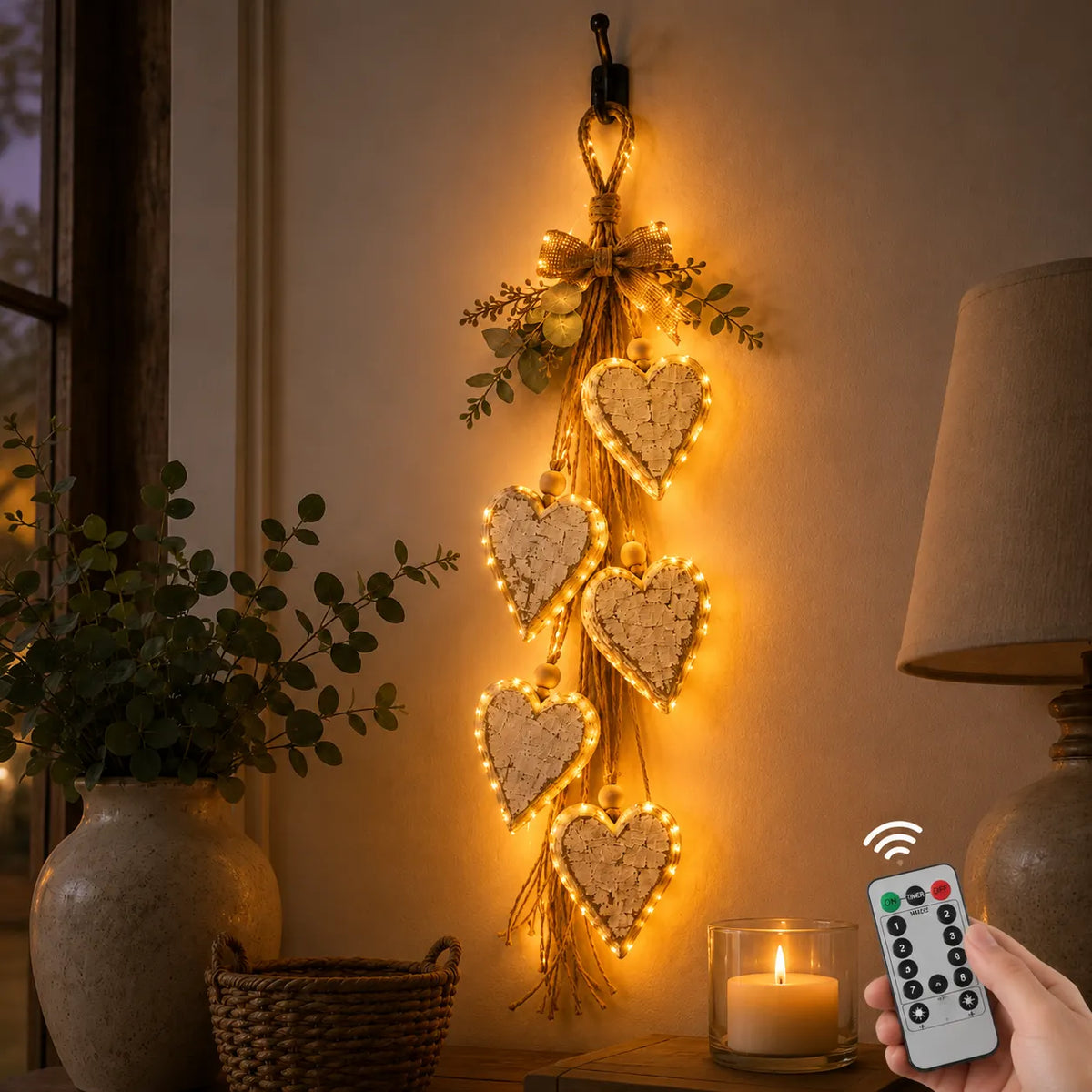 Zarelia | Decorative Hanging Heart Lights