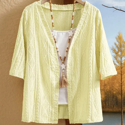 Rovienne | Textured Knit Cardigan Set