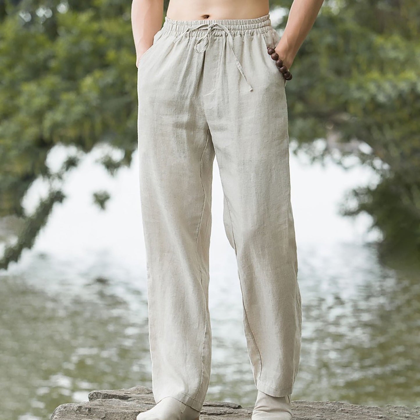 Liam | Relaxed Linen Drawstring Lounge Pants