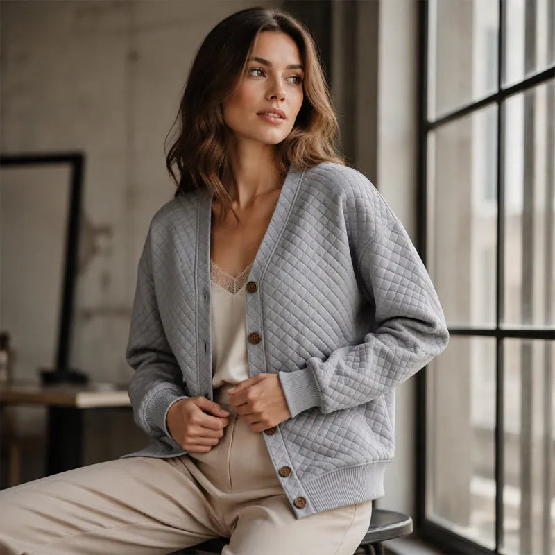 Roselisse | Soft Quilted Knit Cardigan