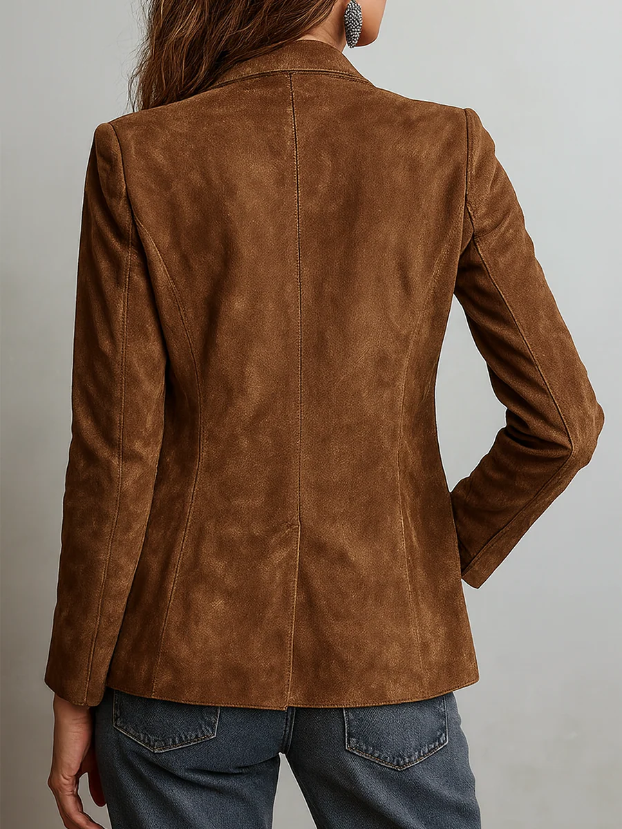Salome | Notch Lapel Suede Blazer