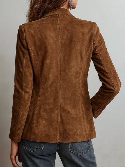 Salome | Notch Lapel Suede Blazer