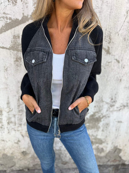 Celavine | Cozy Knit Denim Jacket