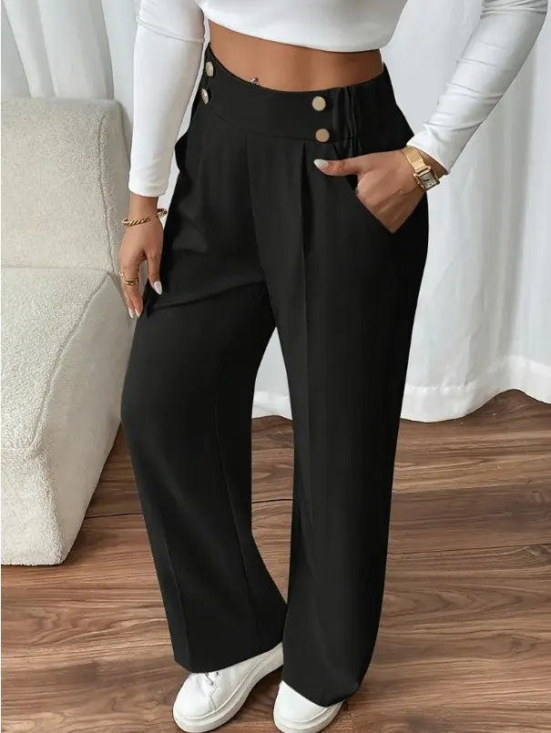 Odelia | Comfort Fit Pleated Wide Leg Pants