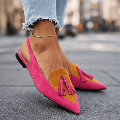 Yareli | Tassel Accent Slingback Flats