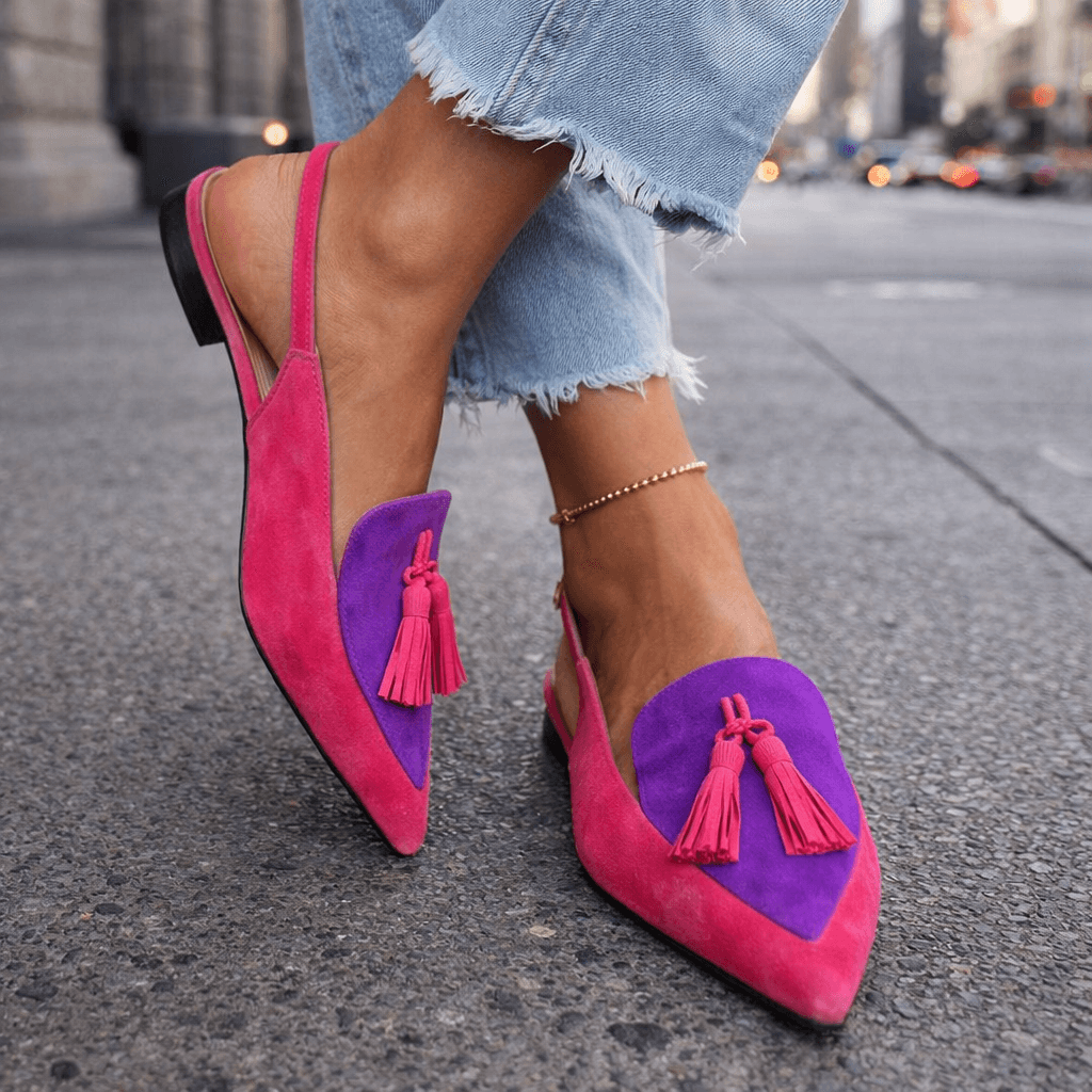 Yareli | Tassel Accent Slingback Flats