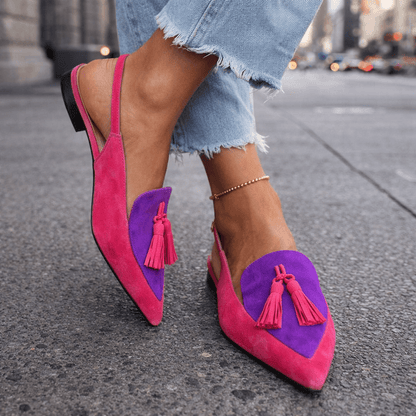 Yareli | Tassel Accent Slingback Flats