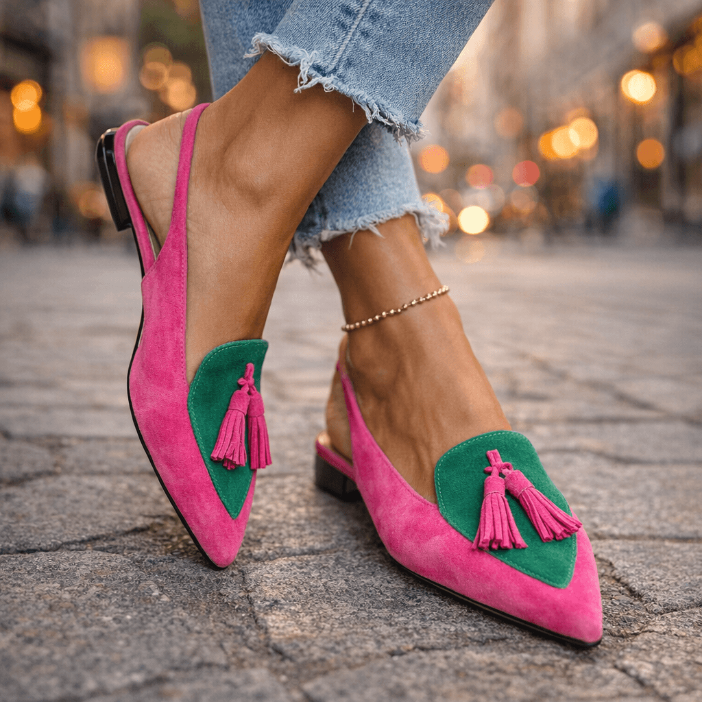Yareli | Tassel Accent Slingback Flats
