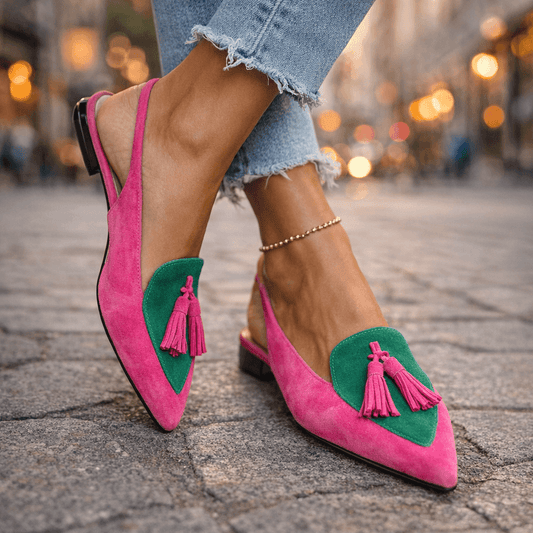 Yareli | Tassel Accent Slingback Flats