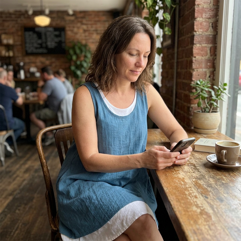 Gwendolen | Relaxed Sleeveless Midi Dress