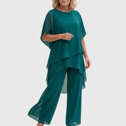 Dovessa | Asymmetrical Chiffon Co Ord Set