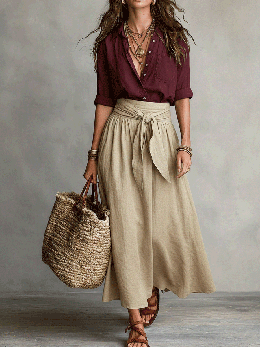 Sorella | Relaxed Fit Two Piece Skirt Set