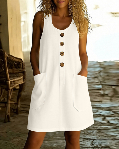 Evaria | Breezy Sleeveless Shift Dress