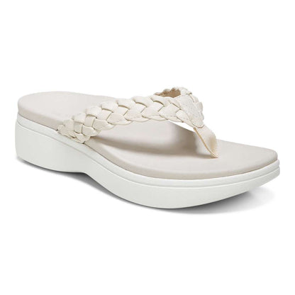 Aurelle | Plaited Comfort Platform Sandals