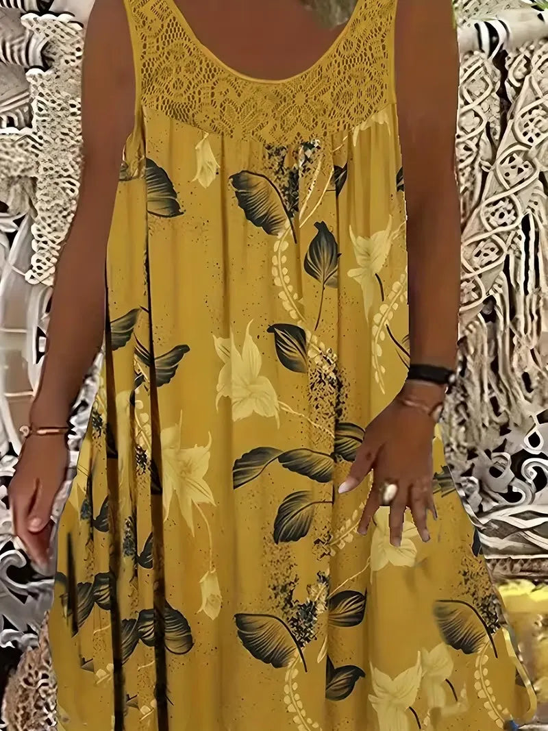 Quinara | Sleeveless Bloom Print Dress