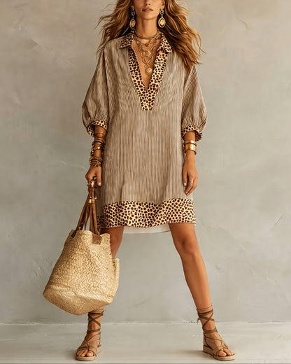 Verena | Striped Bohemian Shift Dress