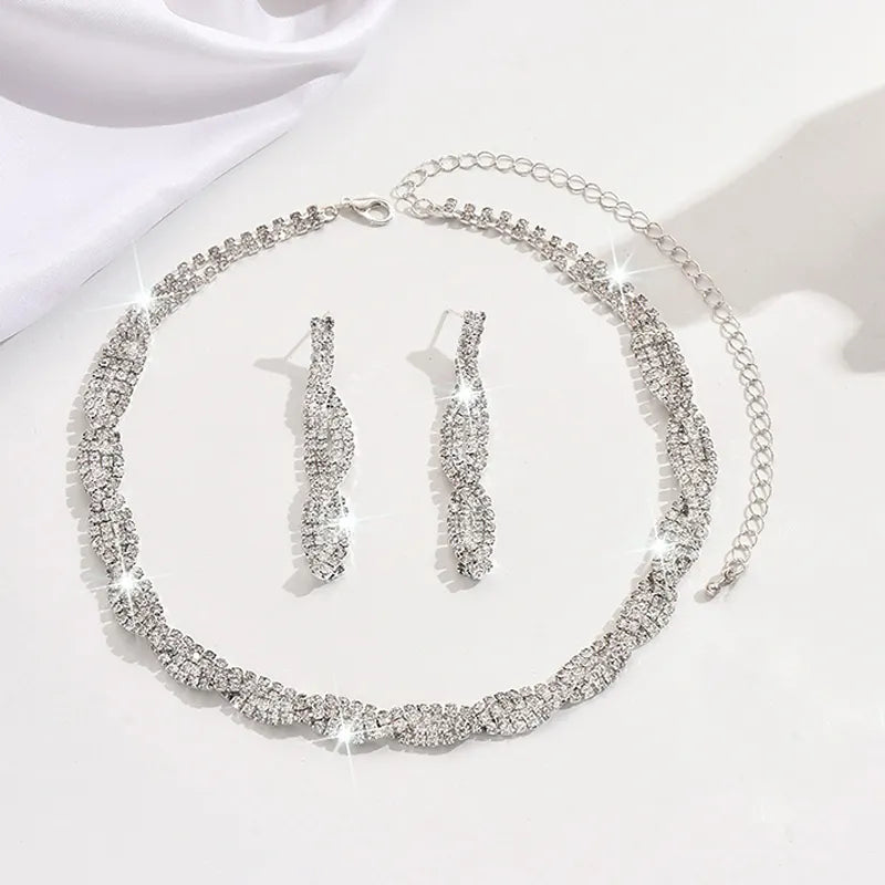 Aurivelle | Sparkling Twist Jewelry Set