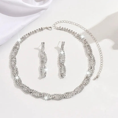 Aurivelle | Sparkling Twist Jewelry Set
