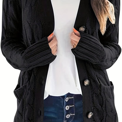 Briseis | Chunky Cable Pocket Cardigan