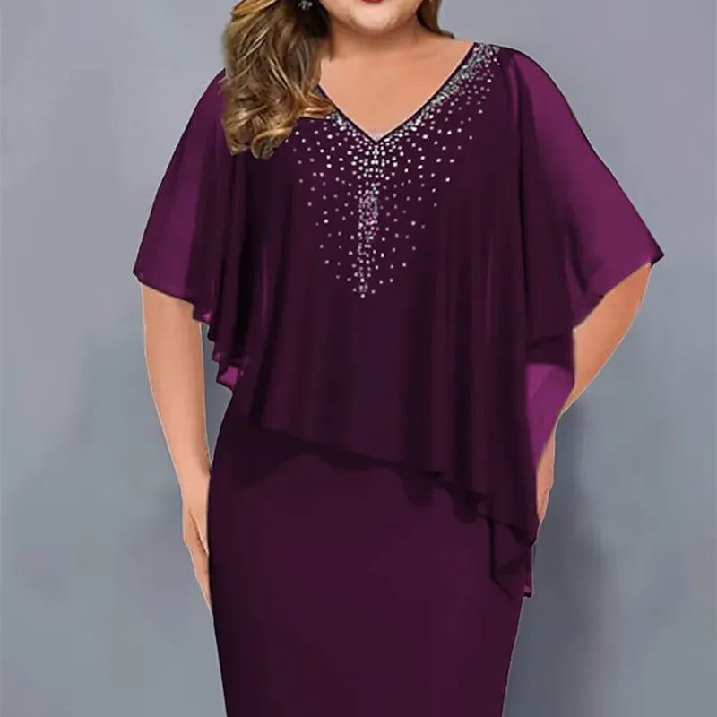 Haisley | Layered Evening Midi Dress