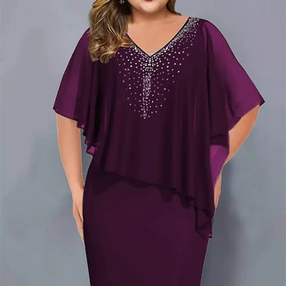 Haisley | Layered Evening Midi Dress