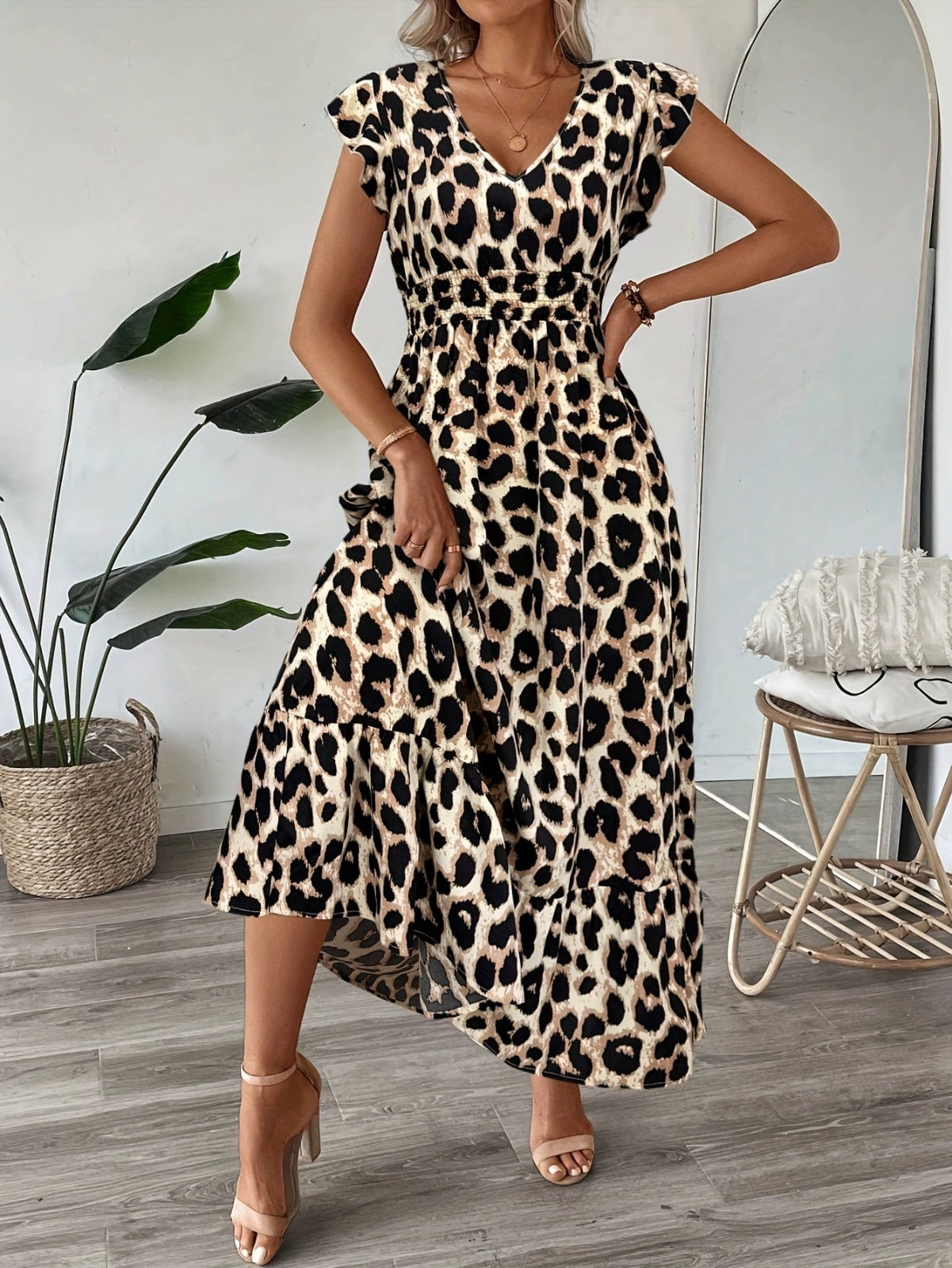 Anneliese | Elegant Patterned Occasion Dress